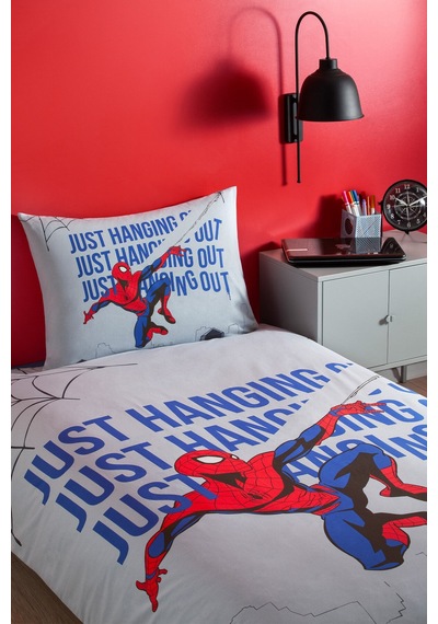 Özdilek Spiderman Blue Web Tek Kişilik Lisanslı Lastikli Çocuk Nevresim Takımı Çok Renkli