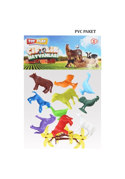 Toy Play 48 Parça Renkli Mini Çiftlik Hayvanları Figür Seti 4-6 Cm Sku676