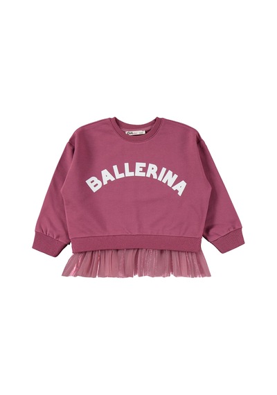 Civil Girls Ballerina Baskılı 2-5 Yaş Eşofman Takımı - Lila Mürdüm
