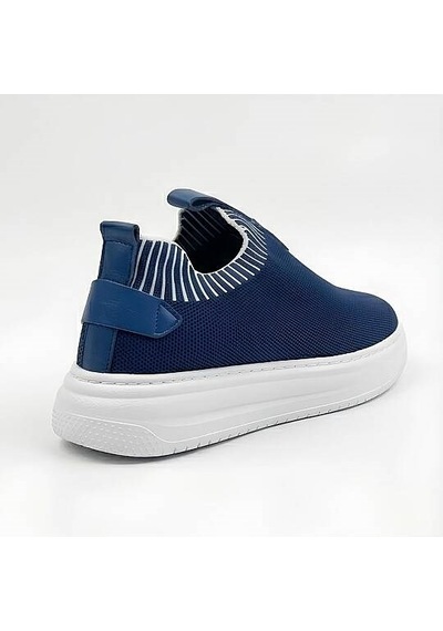 Daytex 1110 Erkek Slip-on - Full Triko Örgü Sneaker Mavi