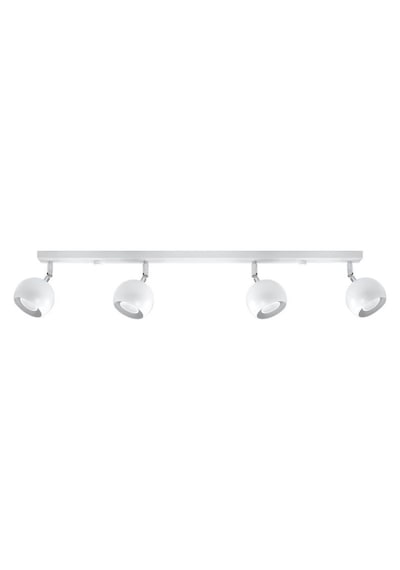Rsylight Retro Beyaz 180 Derece Hareketli Modern Spor 4 Lü Led Spot Avize Günışığı Ampullü Beyaz