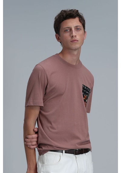 Lufian Erkek Exotıc Modern Grafik T-shirt 111020202 Tarçın Gülkurusu