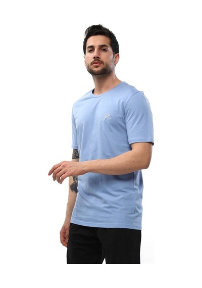 Raru Agnıtıo Erkek Pamuklu Mavi Günlük T-Shirt