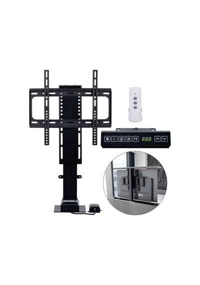 Powermaster 32-57 İnç Ayarlanabilir Yükseklik Uzaktan Kumandalı Lcd Led Tv Kaldırma Aparatı Lift Asansörü 80 Kg Taşır