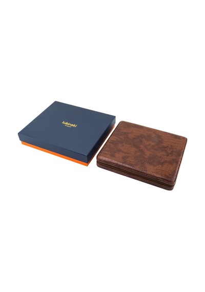 Lubinski Deri Sedirli Seyahat Puro Sunum Kutusu Slim Humidor 10s Siyah Lb-612