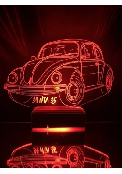 Sevgiliye Hediye Vosvos Araba Masaüstü 3D Led Lamba