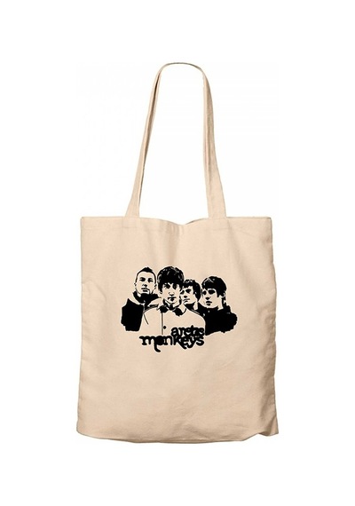 Arctic Monkeys Group Krem Kanvas Bez Çanta Krem