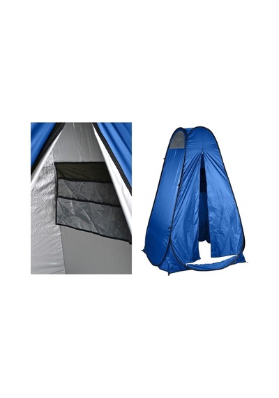 Bysay Pop-up Kamp Çadırı, Duş, Tuvalet Ve Giyinme Kabini, Mavi, Polyester, 125x125x210 Cm, 4 Mevsim, Taşıma Çanta Genel