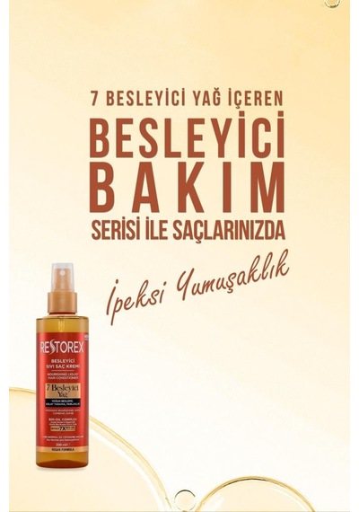 Restorex Besleyici Bakım Sıvı Saç Kremi 200 Ml - 7 Besleyici Yağ