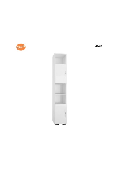 Organizer Raflı Banyo Dolabı Çok Amaçlı Dolap , Beyaz