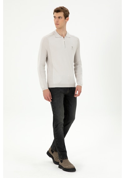 U.s. Polo Assn. Erkek Krem Kazak /triko 50293064-vr071 Krem