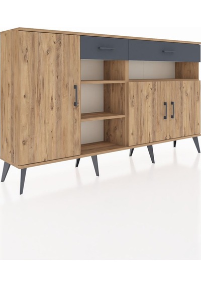 Arges Konsol 5 Raflı 2 Çekmeceli 3 Kapaklı 176x30x99 Çam-çam/antrasit Atlas Çam/antrasıt - Atlas Çam Arges Konsol 5 Raflı 2 Çekmeceli 3 Kapaklı 176x30x99 Çam-çam/antrasit Atlas Çam/antrasıt - Atlas Çam