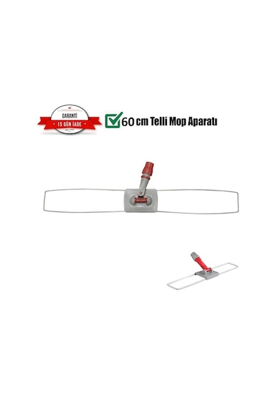 Safell Nemli Mop Aparatı 60 Cm -Tel Yer Silme Aparatı