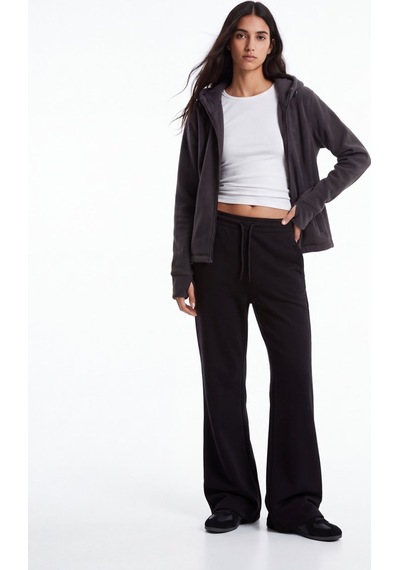 Ltb Regular Fit Fermuarlı Polar Gri Sweatshırt