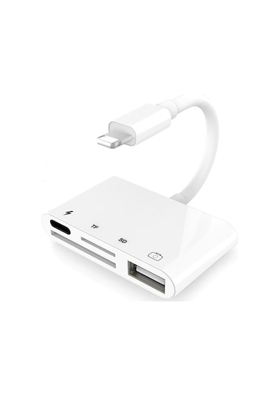 3343 Apple Uyumlu Lightning To Usb Lightning Micro Sd Tf Kart Okuyucu Çevirici Dönüştürücü Adaptör Dişi:lightning+microsd+sd+usb Girişler
