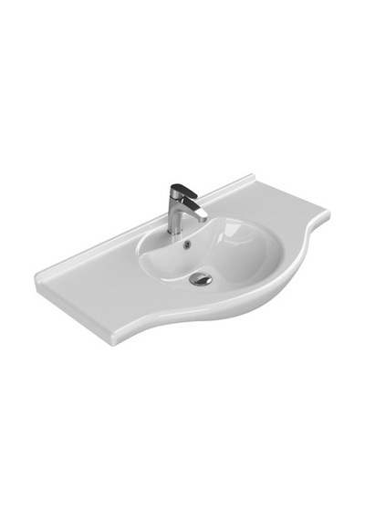 95 50 Cm Etajerli Lavabo, Turkuaz Seramik 508 Yeşil