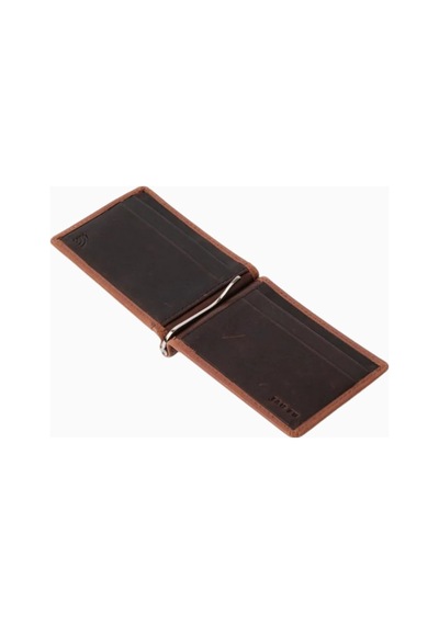 Ryoko Jones Clip Wallet 2.0 Japon Deri Premium Unisex Kartlık Kahverengi