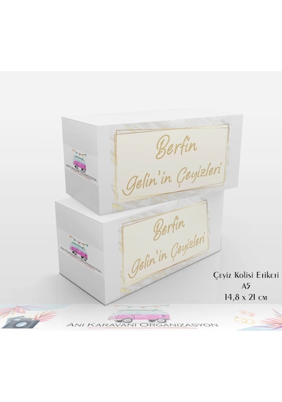 Çeyiz Kolisi Etiketi - Çk03 A5 - 14,8x21 Cm.