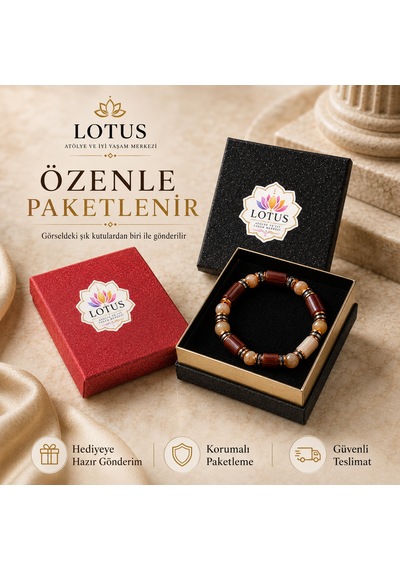 Anadolu Akik Premium Bilekliği Boru Akik, Küre Akik & Hematit