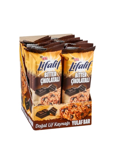 Eti Lifalif Yulaf Bar 35g Bitter Çikolata - Tokluk Sağlayan Sağlıklı Atıştırmalı 2'li Ekonomik Tarı