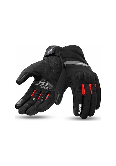 Ls2 Jet 3 Waterproof Eldiven Siyah-kırmızı