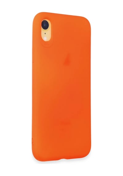 Cosmotex Newface Apple, Uyumlu iPhone Xr Kılıf First Silikon - Parlak Turuncu