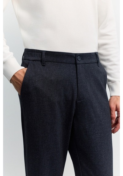 Avva Erkek Lacivert Klasik Bel Yanı Lastikli Soft Touch Relaxed Fit Pantolon A62y3068