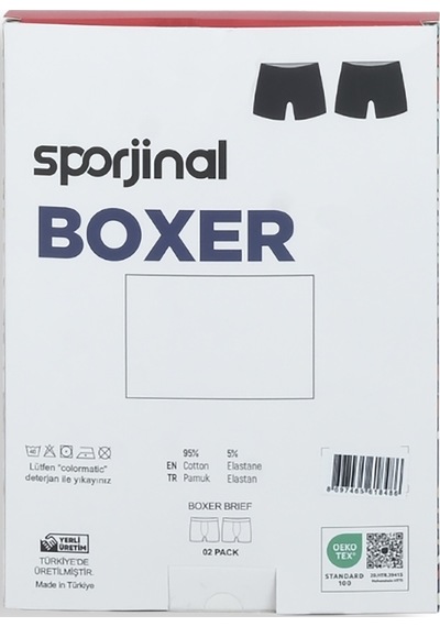 Sporjinal Erkek 2'li Boxer Mbu-p222 Çok Renkli