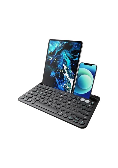 Retro Tasarım Şarjlı Kablosuz Bluetooth Klavye 78 Tuşlu Mini Boy İngilizce