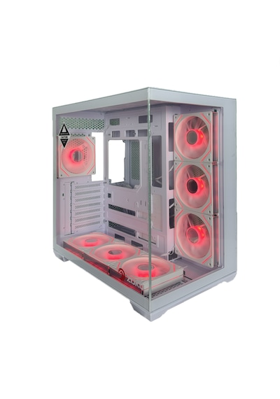 Zoko Emperor Beyaz 7x12cm Argb Fanlı Atx Gaming Akvaryum Kasa
