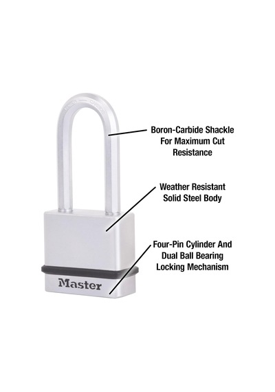 Master Lock M530xkadlhccsen Asma Kilit Kaplamalı Askı Ve 5,1 Cm Ü