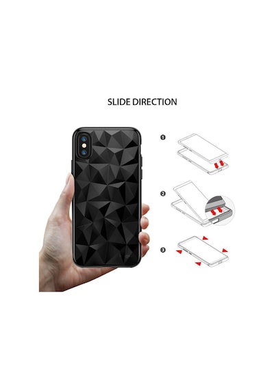 Ringke Air Prism 3d Elmas Yansıması Apple Uyumlu iPhone X İle Kılıf Ink Black
