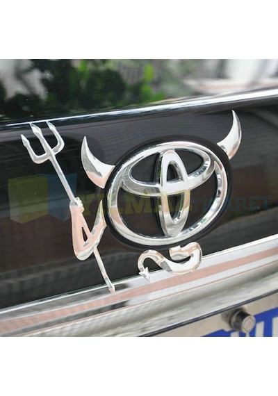 Volkswagen Opel Bmw Mercedes Toyota Honda Hyundai Şeytan Devil Logo 3D Oto Sticker Tüm Araçlar