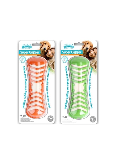 Pawise Super Giggle 19 CM Sesli Kemik Köpek Oyuncağı Çok Renkli