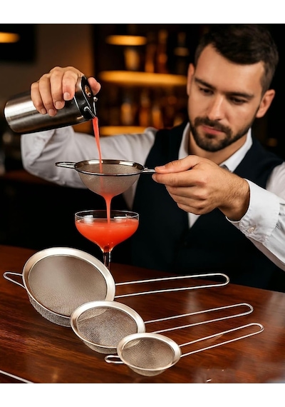 Transformacion Bar Süzgeci Bar Strainer 3 Boy Set 5 7 8 Cm Paslanmaz Çelik, 7209252 Diğer