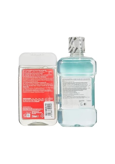 Duş Jeli Akdeniz Çileği 250 Ml + Listerine Mint Ağız Bakım Suyu Hafif Tat 250 Ml Açık Mavi