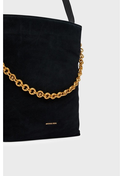 Michael Kors Zincir Detaylı Ayarlanabilir Askılı Süet Çanta 30t6auem8s001 Kadın Çanta 30t6auem8s 001 Siyah