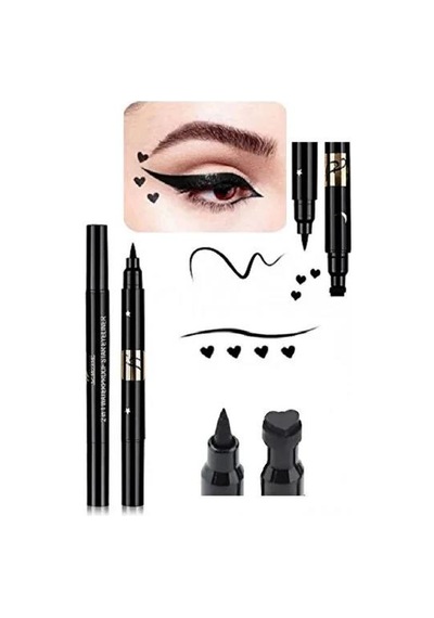 3b Trend Çift Uçlu Kalp Desenli Kalem Eyeliner 001 Black