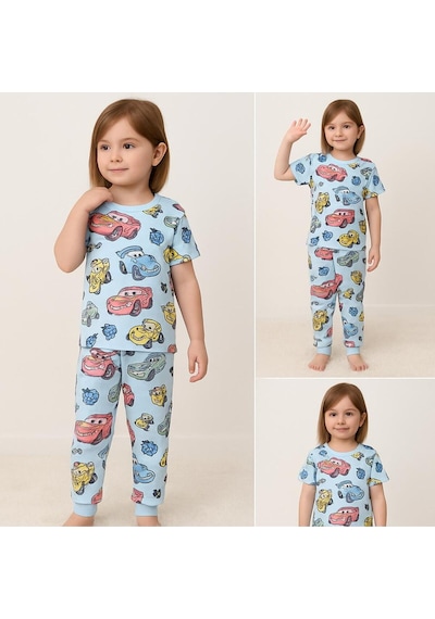 Isobel Kids Araba Desenli Pijama Takım Mavi