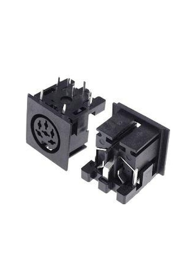 6 Pin Dişi DIN Konnektör - Panel Tipi