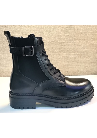 Voog 22570 Kadın Deri Postal Kauçuk Bot Siyah