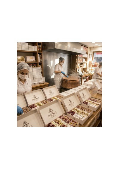 Karışık Duble Antep Fıstıklı/fındıklı Lokum 250 Gr %100 Pancar Şekeri Glikoz İçermez - 886042675