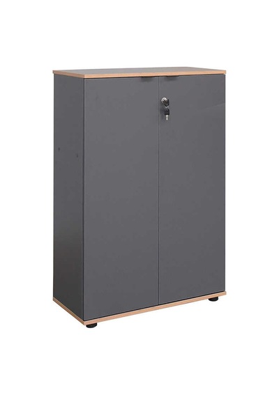 Rio 3 Raflı Kapaklı Kitaplık-antrasit-kontra 72x109x34 Cm Gxyxd