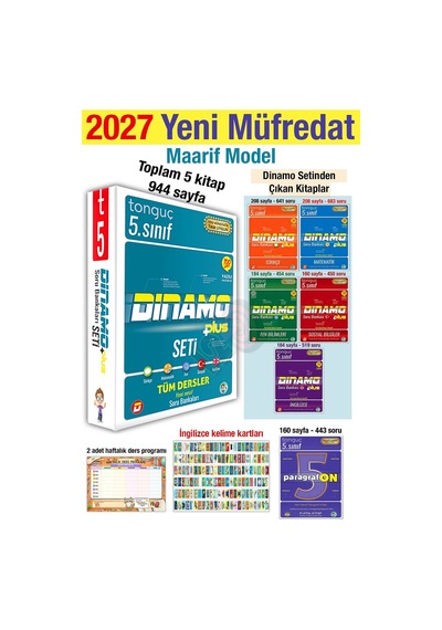 5. Sınıf 2027 Dinamo Paragrafon Soru Bankası Tüm Dersler Seti