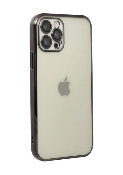 Apple Uyumlu iPhone 12 Pro Uyumlu Kılıf Lensli Silikon - Siyah