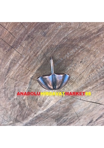 22 MM Kabara Raptiye Koltuk Çivisi Antik Bakır Renk Çapı 22 MM 20Ad