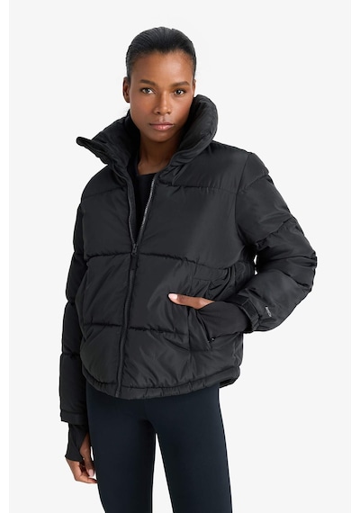 Defacto Defactofit Su Geçirmez Regular Fit Fermuarlı Mont Z1438az25wnbk81 Siyah