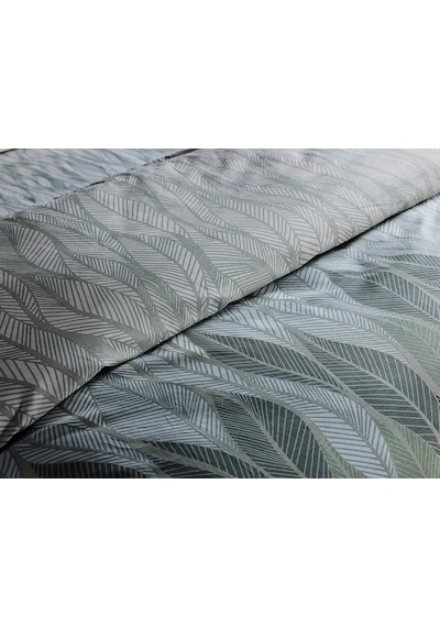 Doqu Home Ranforce Leaf Nevresim Takımı Çift Kişilik - Yeşil