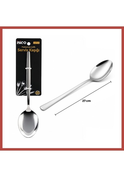 Bezos Krom Metal Servis Kaşığı 27 Cm Erdotıca