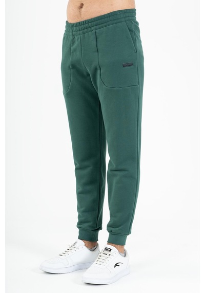 Maraton Sportswear Regular Erkek Ribana Paça Basic Yeşil Eşofman Altı 21815 Yeşil